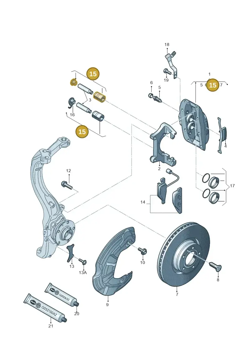 4E0698647 — Audi A6 2.7 TDI (2008-2011) diagram 291615450, position 15