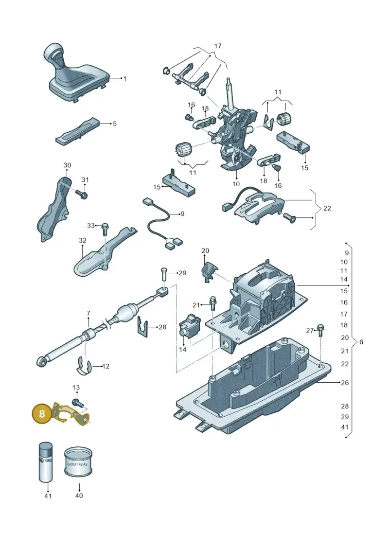 4E0713124M — Audi Q7 qu. 3.0 TDI (2009-2015) diagram 675713200, position 8