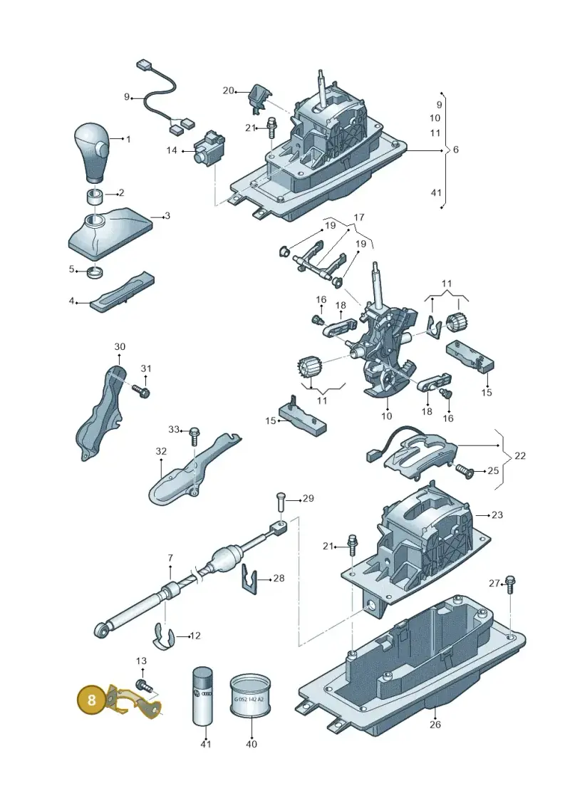 4E0713124M — Audi Q7 qu. 3.0 TDI (2009-2015) diagram 493713150, position 8