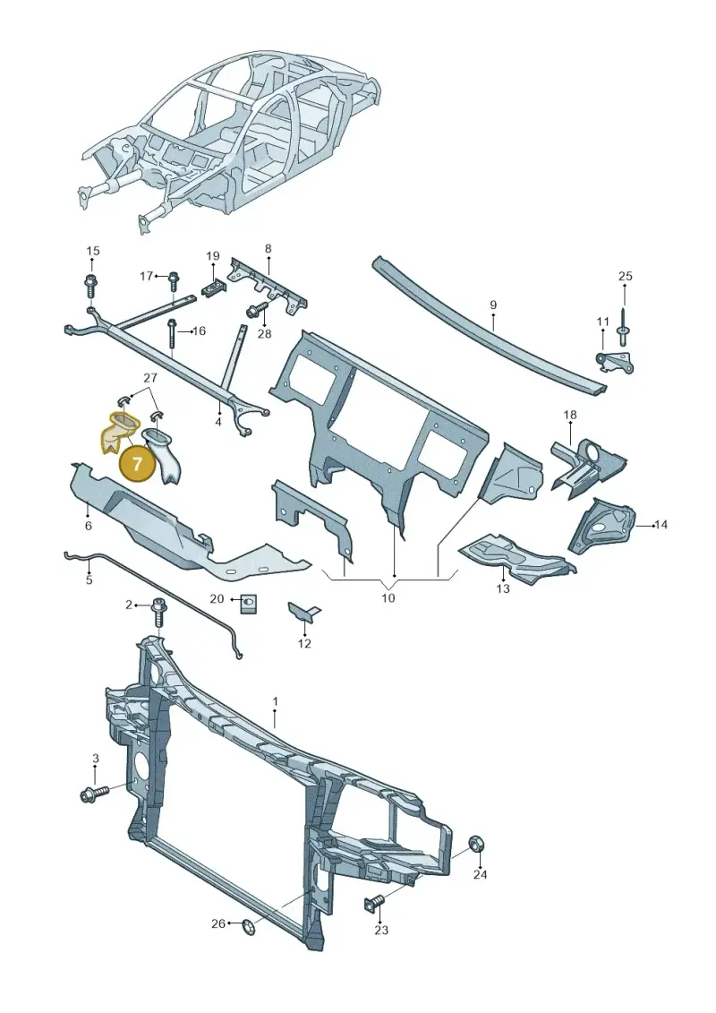 4E0805271A — Audi A8/S8/qu. lang    08> (2007-) diagram 291805000, position 7