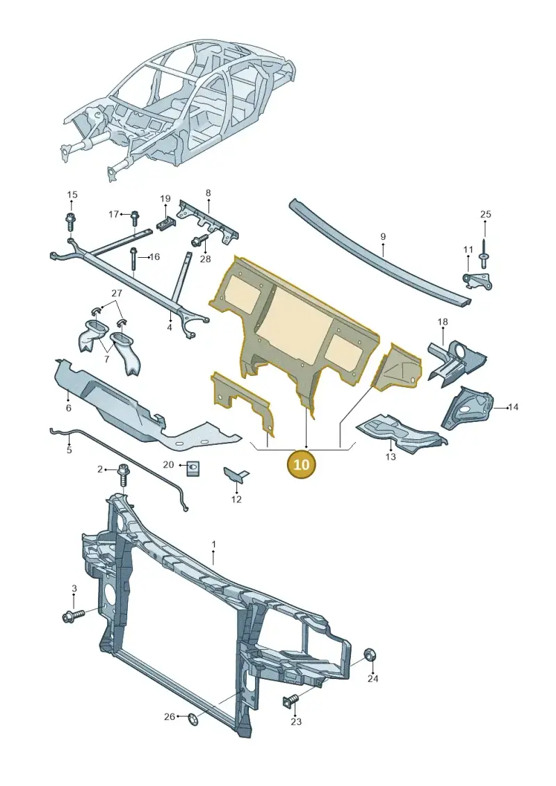 4E0805275D — Audi A8/S8/qu. lang    08> (2007-) diagram 291805000, position 10