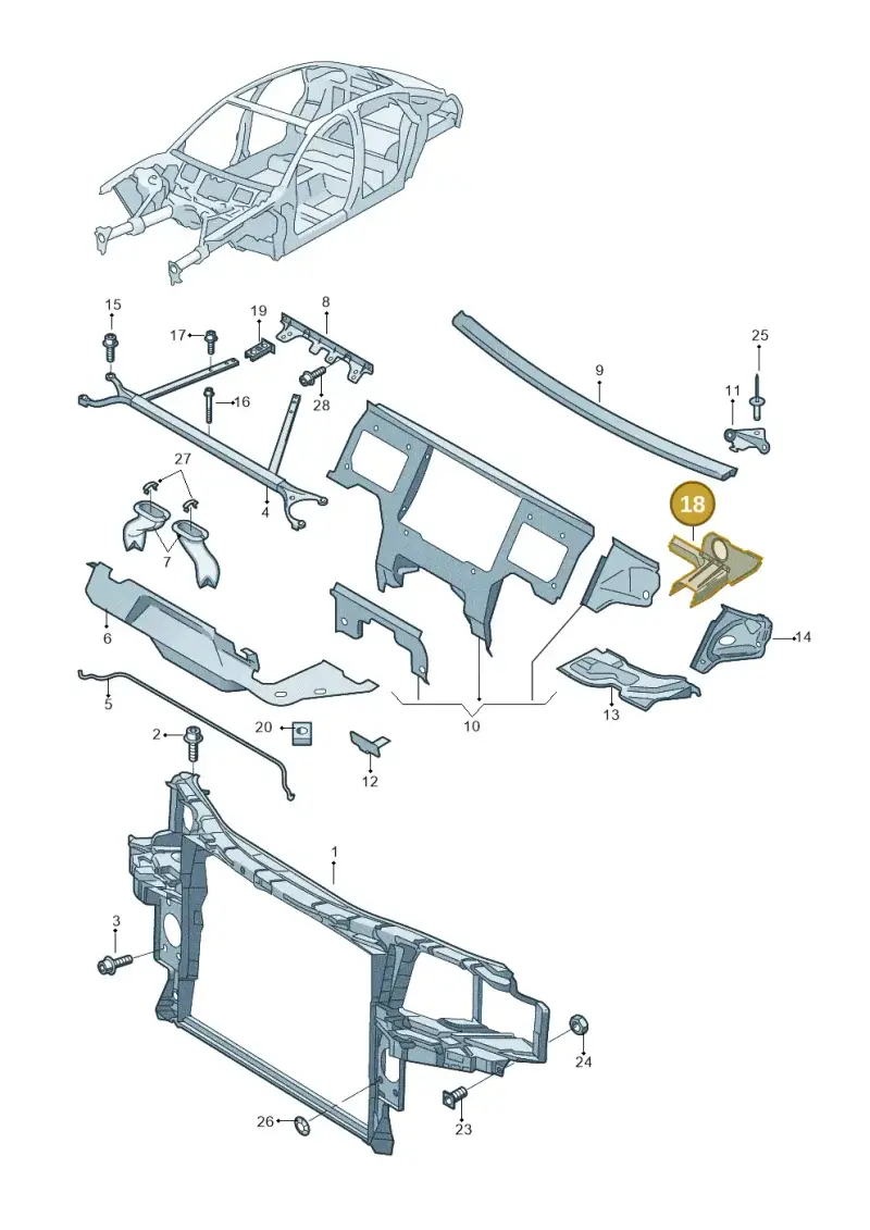 4E0806357D — Audi A8/S8/qu. lang    08> (2007-) diagram 291805000, position 18