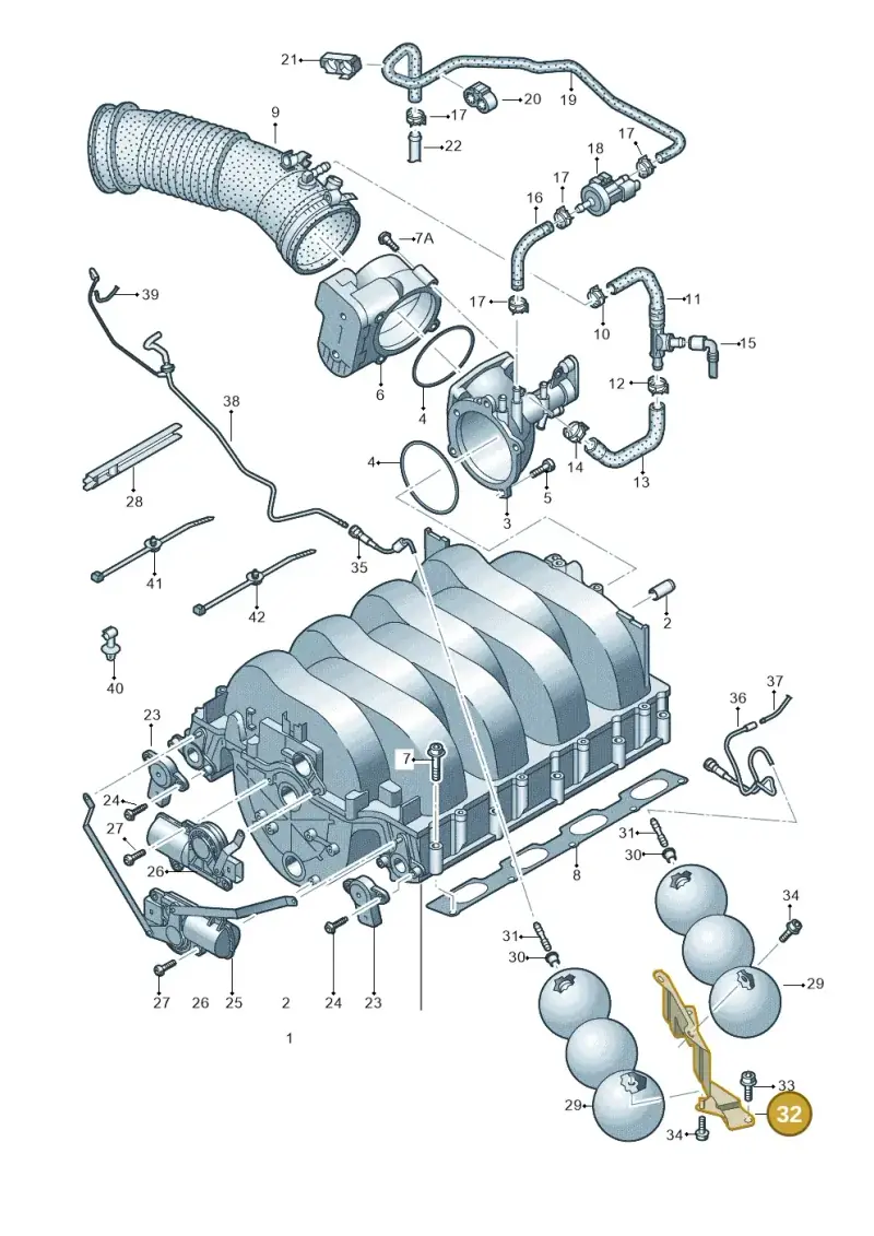 4E0809163A — Audi A8/S8/qu. lang    08> (2007-) diagram 291133630, position 32