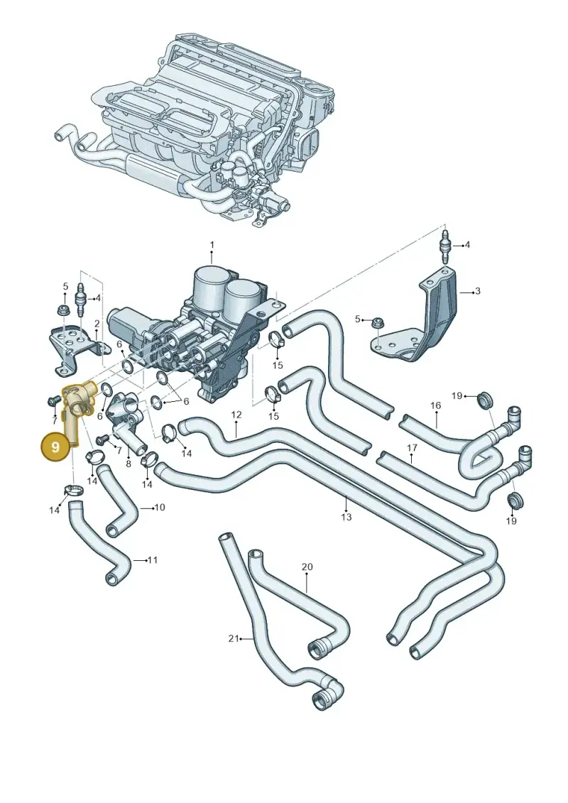 4E0819377 — Audi A8/S8/qu. lang    08> (2007-) diagram 291819610, position 9