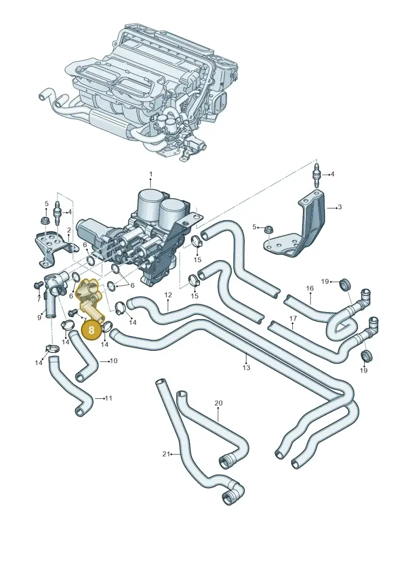 4E0819377A — Audi A8/S8/qu. lang    08> (2007-) diagram 291819610, position 8