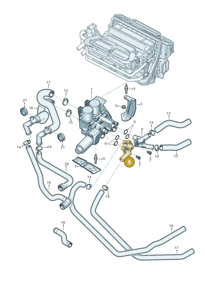 4E0819377A — Audi A8/S8/qu. lang    08> (2007-) diagram 291819600, position 8
