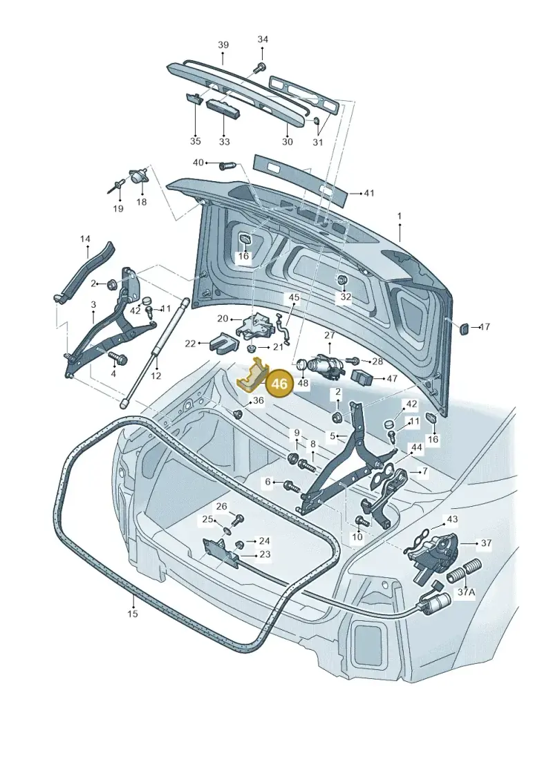 4E0827645A — Audi A8/S8/qu. lang    08> (2007-) diagram 291827100, position 46