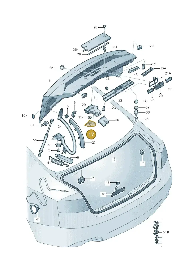 4E0827645A — Audi A4L 2.0 (2008-2012) diagram 669827000, position 17