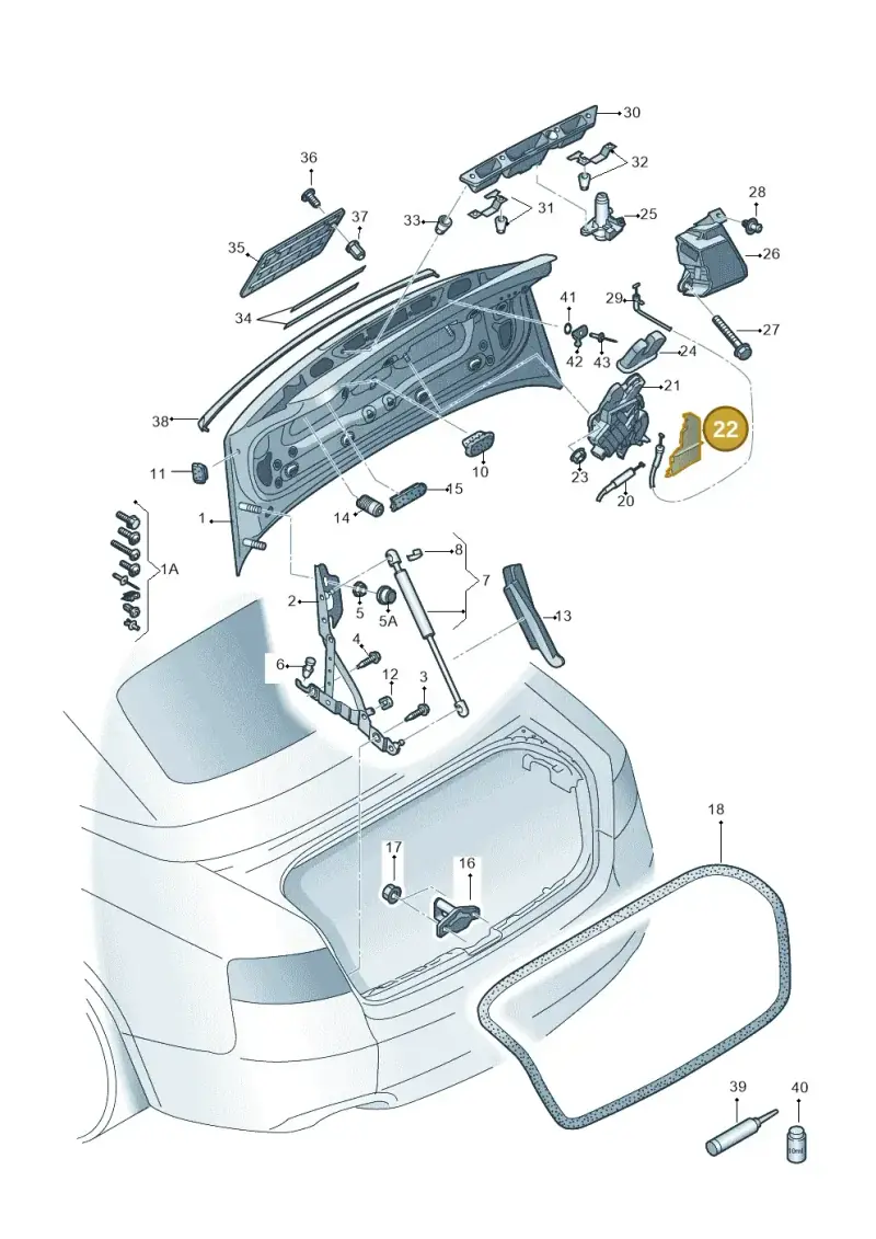 4E0827645A — Audi RS5 Cabrio (2012-2015) diagram 670827000, position 22