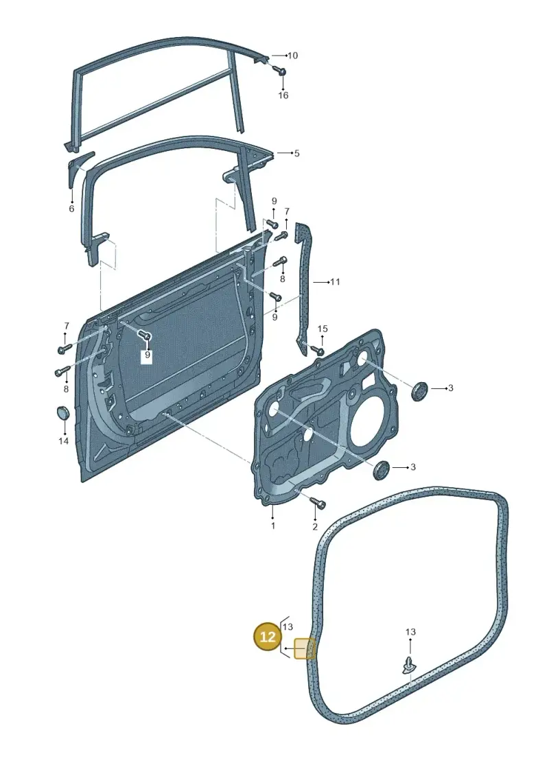 4E0837912L — Audi A8/S8/qu. lang    08> (2007-) diagram 291837400, position 12