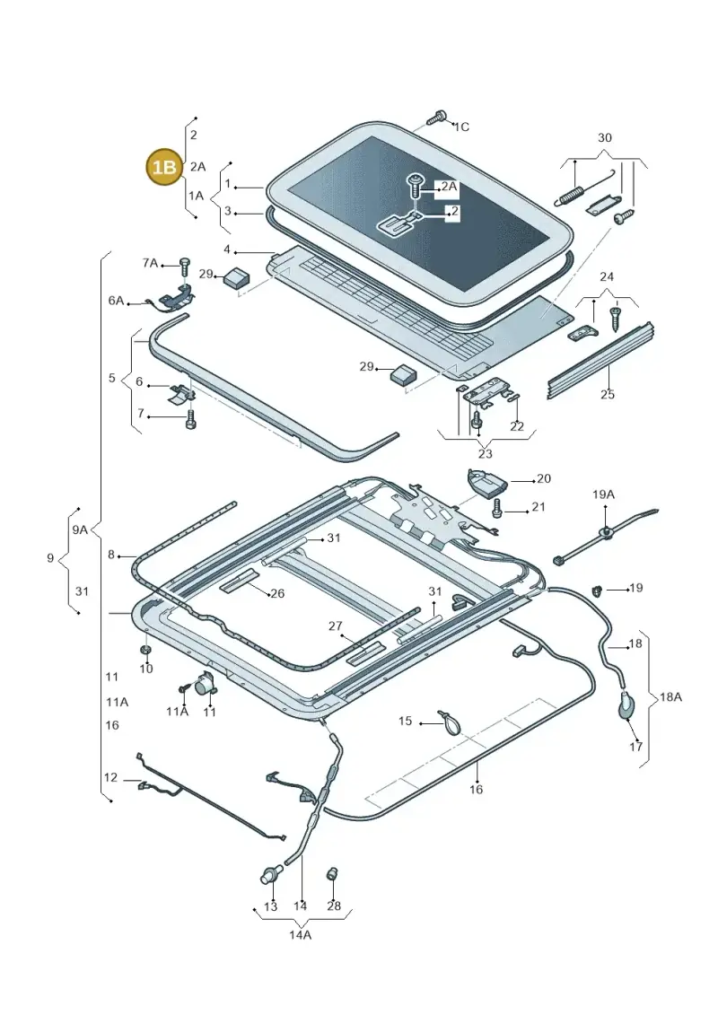 4E0877071D — Audi A8/S8/qu. lang    08> (2007-) diagram 291877000, position 1B