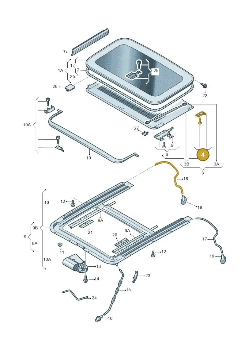 4E0877276B — Audi A6 2.7 TDI (2008-2011) diagram 448877000, position 4
