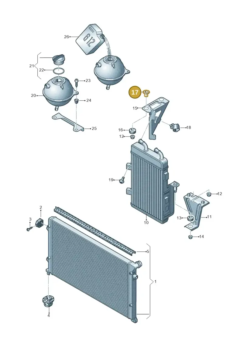 4E0903127 — Audi RS3 Sportback (2011-2012) diagram 720121700, position 17
