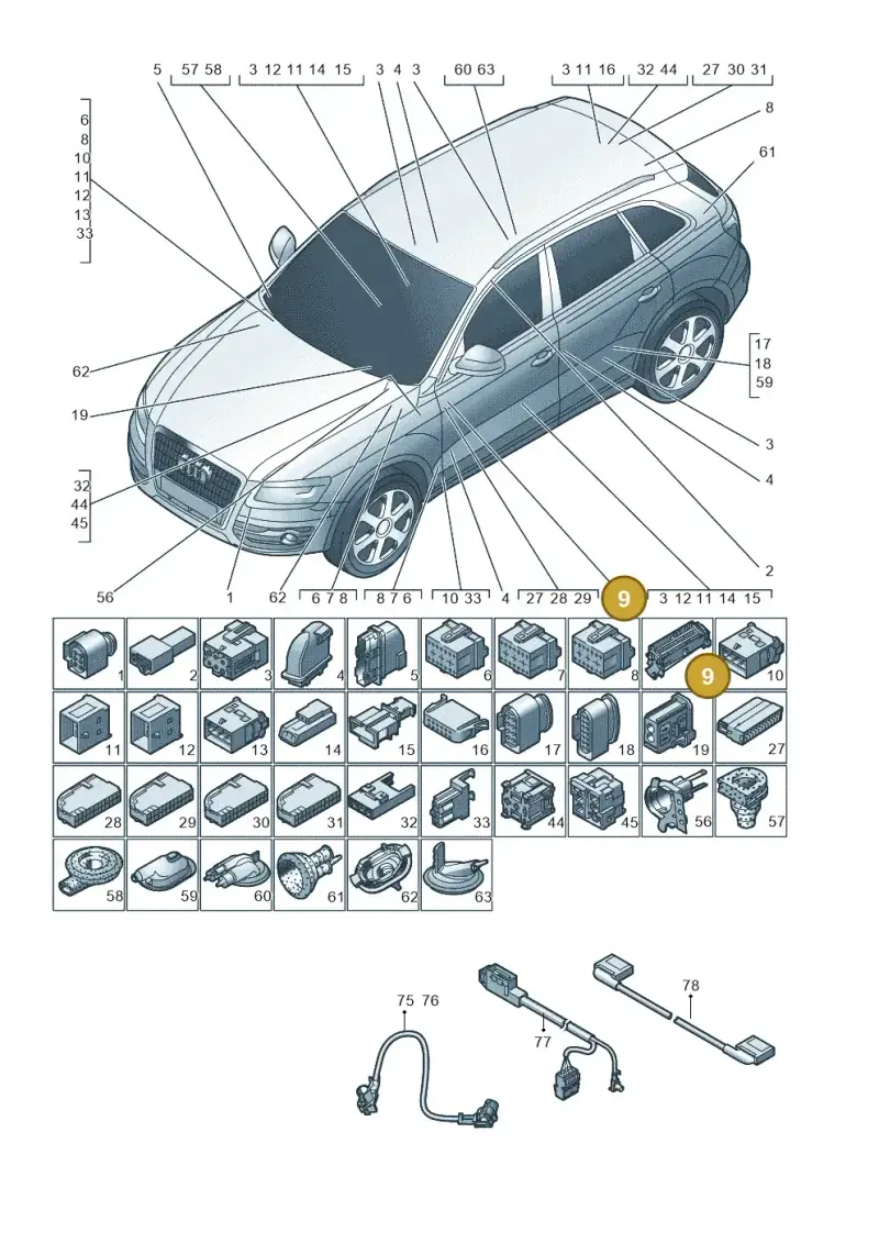4E0906230 — Audi Q5 qu. 2.0 TDI (2012-2017) diagram 647971790, position 9