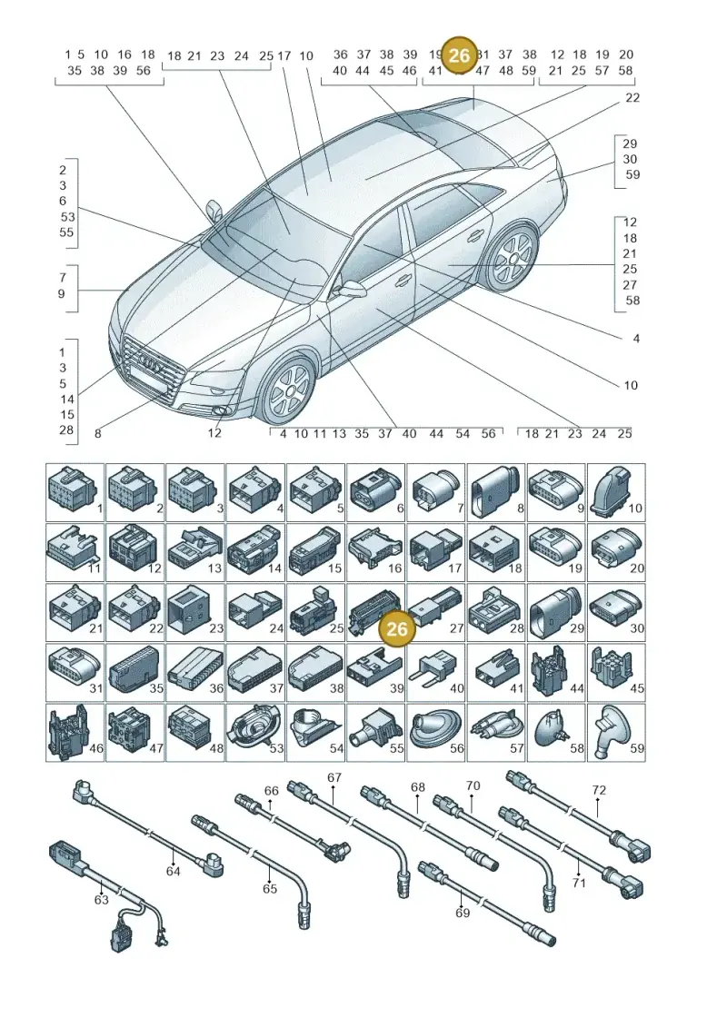 4E0906230 — Audi A8L qu. 3.0 TDI (2013-2018) diagram 771971790, position 26
