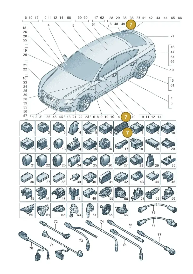 4E0906230 — Audi A6 qu. 3.0 tdi (2014-2018) diagram 798971790, position 7