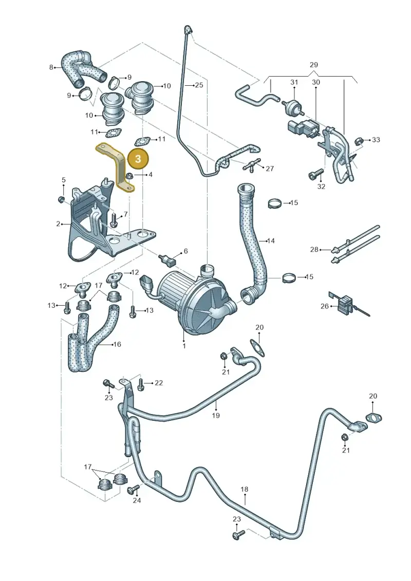 4E0906617M — Audi A8/S8/qu. lang    08> (2007-) diagram 291131270, position 3