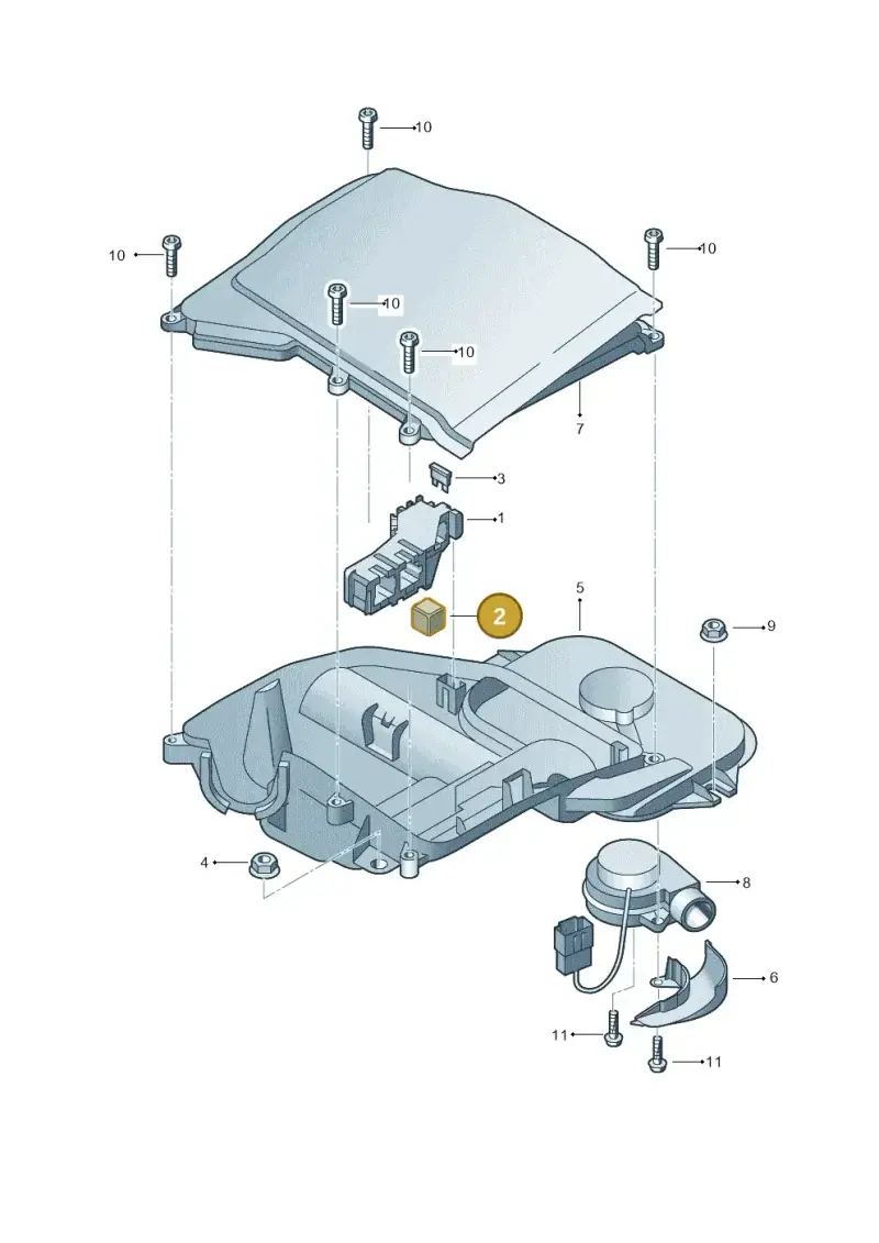 4E0907282A — Audi A4/S4 Cabrio./qu. 07> (2006-) diagram 249937300, position 2