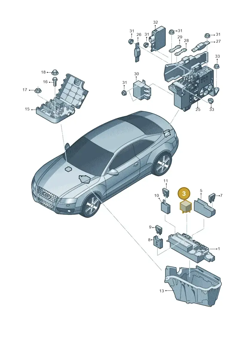 4E0907282A — Audi A4 Av. Allroad (2008-2016) diagram 620937200, position 3