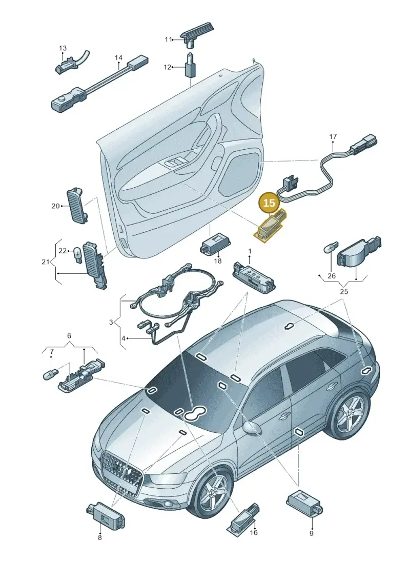 4E0919390 — Audi Q3 1.4 (2016-) diagram 728947100, position 15