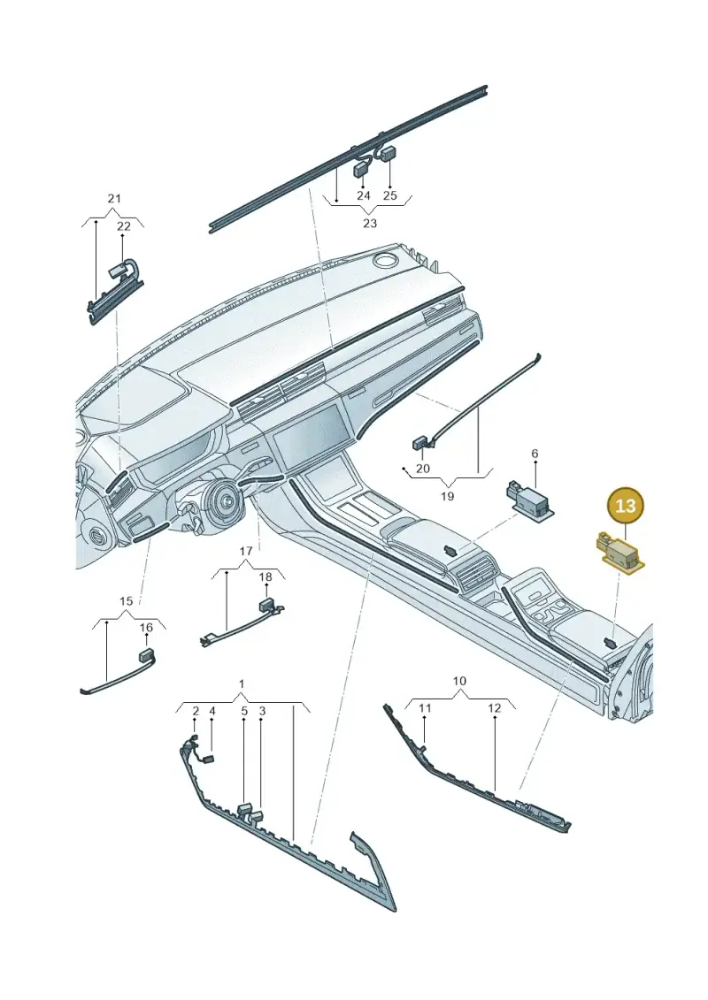 4E0919390 — Audi A8L (2017-2022) diagram 838947120, position 13