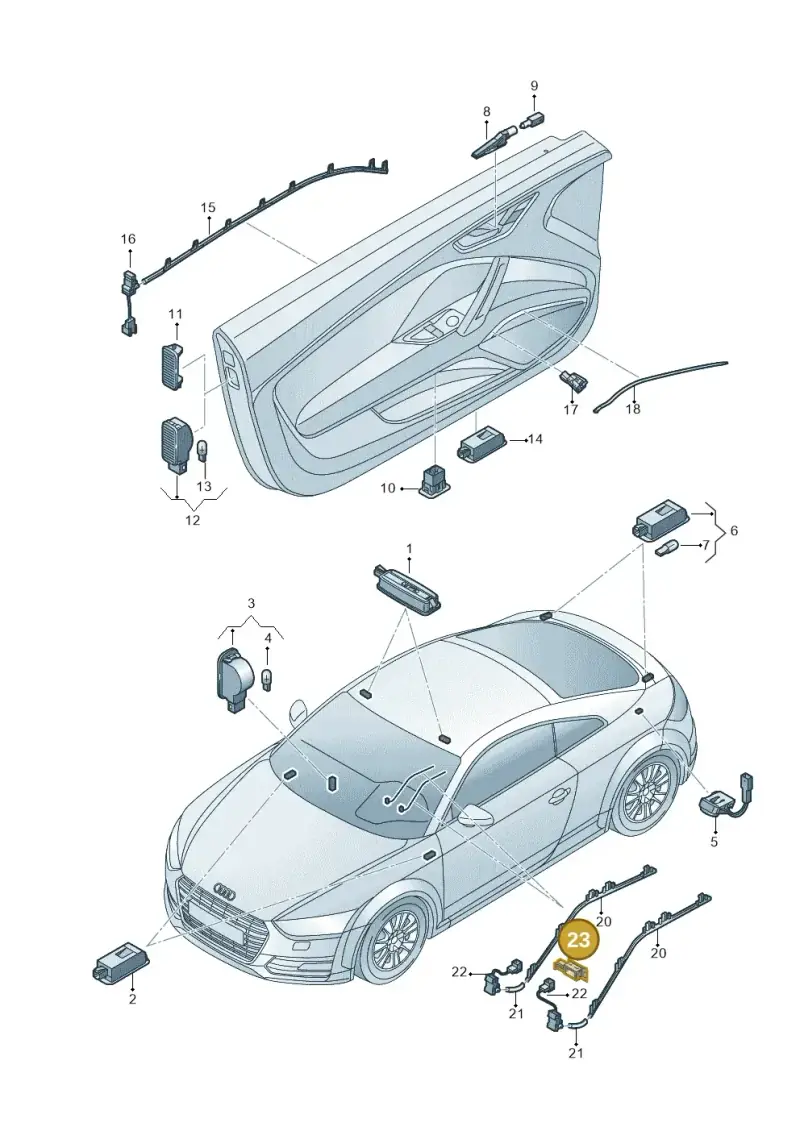 4E0919390 — Audi TTRS Coupe (2016-2023) diagram 850947100, position 23