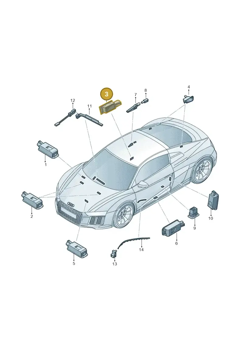 4E0919390 — Audi R8 Spyder (2015-2024) diagram 872947100, position 3