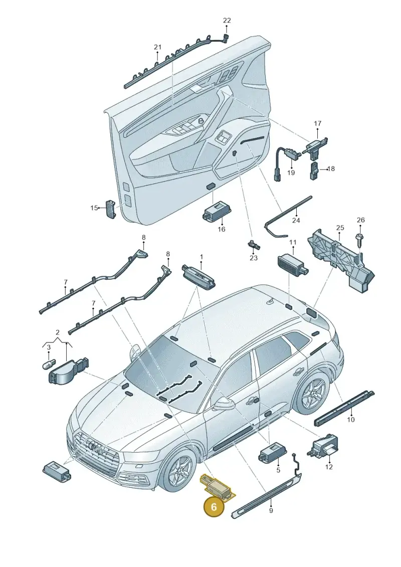 4E0919390 — Audi Q5 (2016-2020) diagram 896947100, position 6