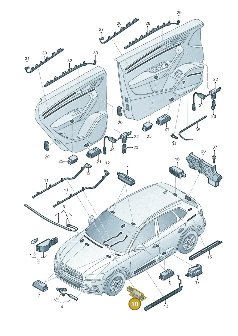 4E0919390 — Audi Q5 (2016-2020) diagram 896947120, position 10