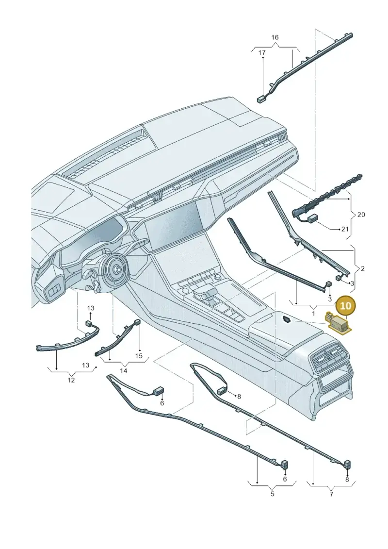 4E0919390 — Audi RS6 Avant (2019-) diagram 435947120, position 10