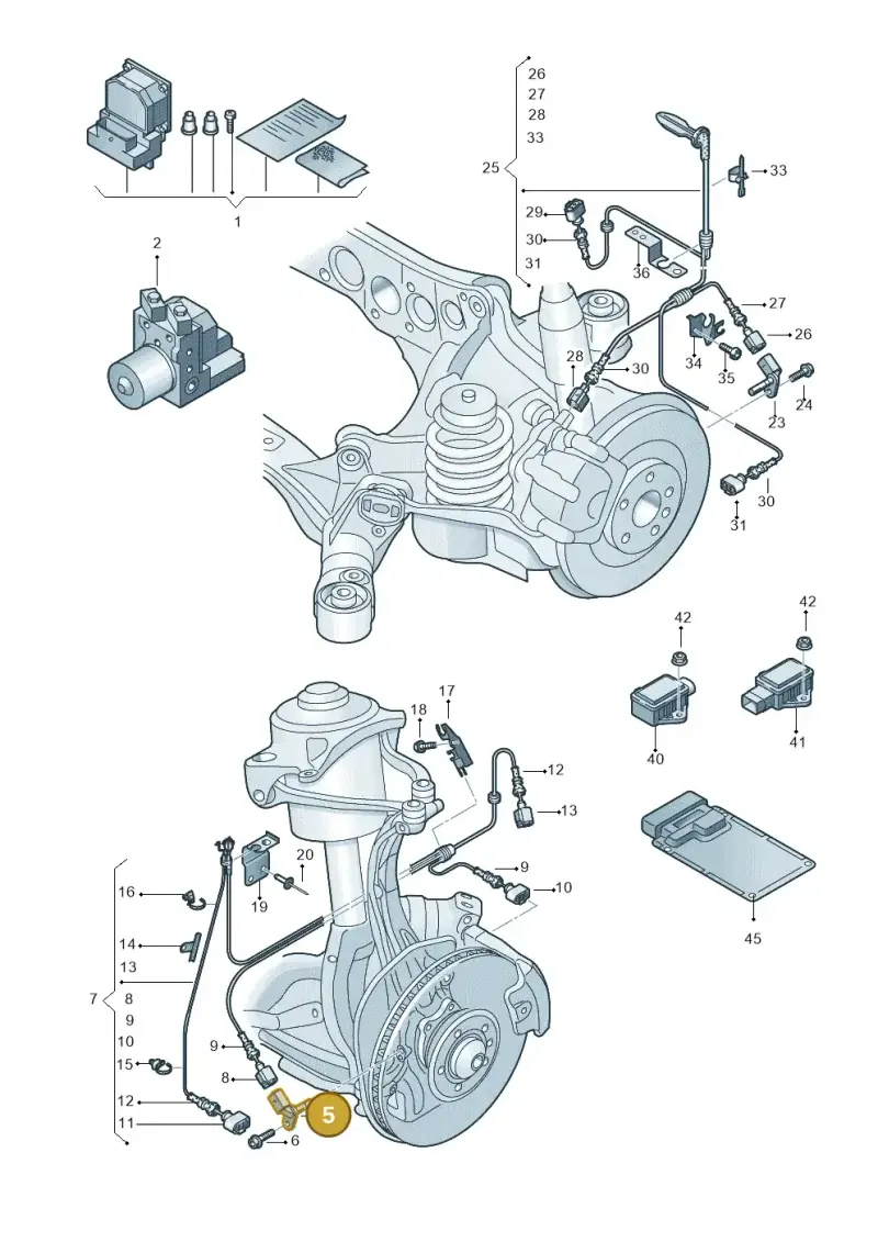 4E0927803F — Audi RS4 Av. qu. 4.2 (2012-2015) diagram 695927000, position 5