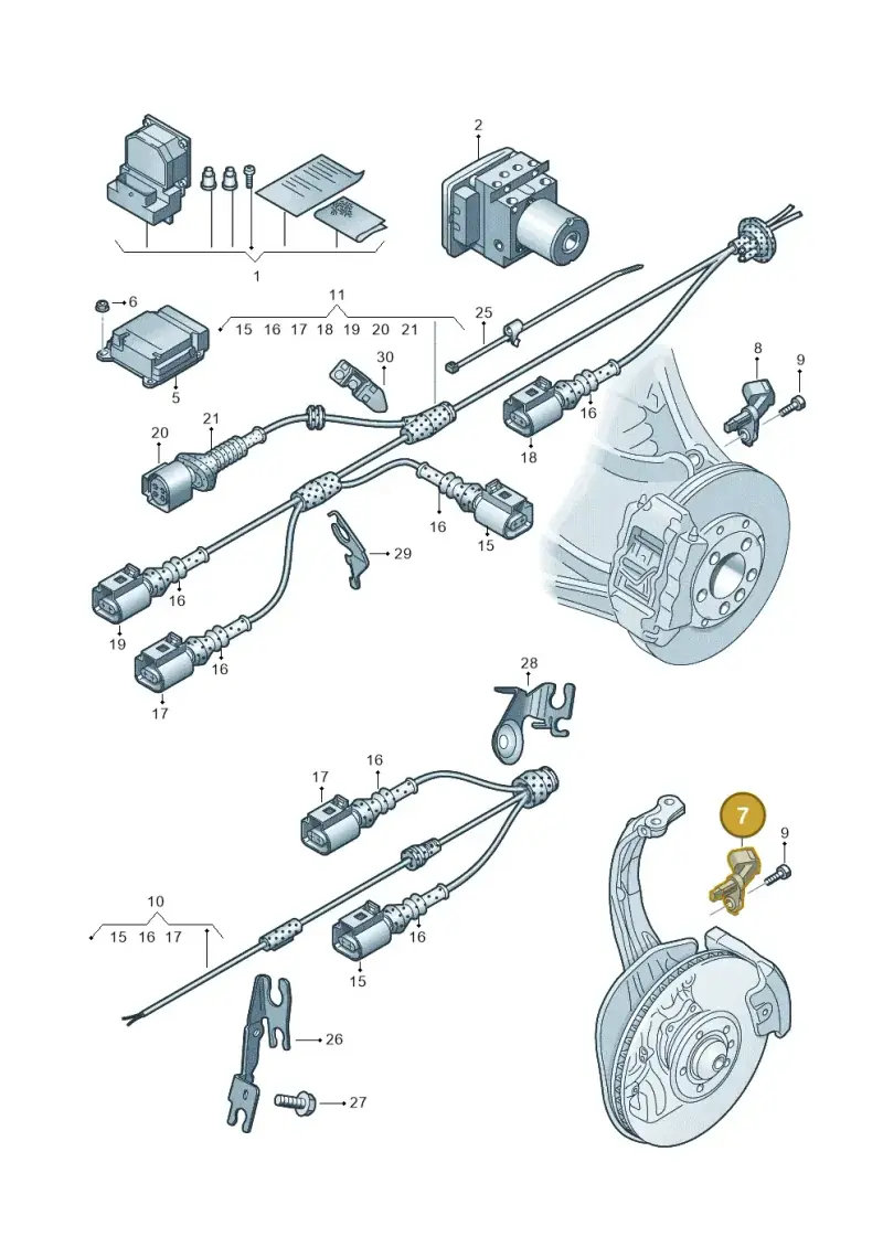 4E0927803F — Audi RS6 Avant (2013-2018) diagram 711927000, position 7