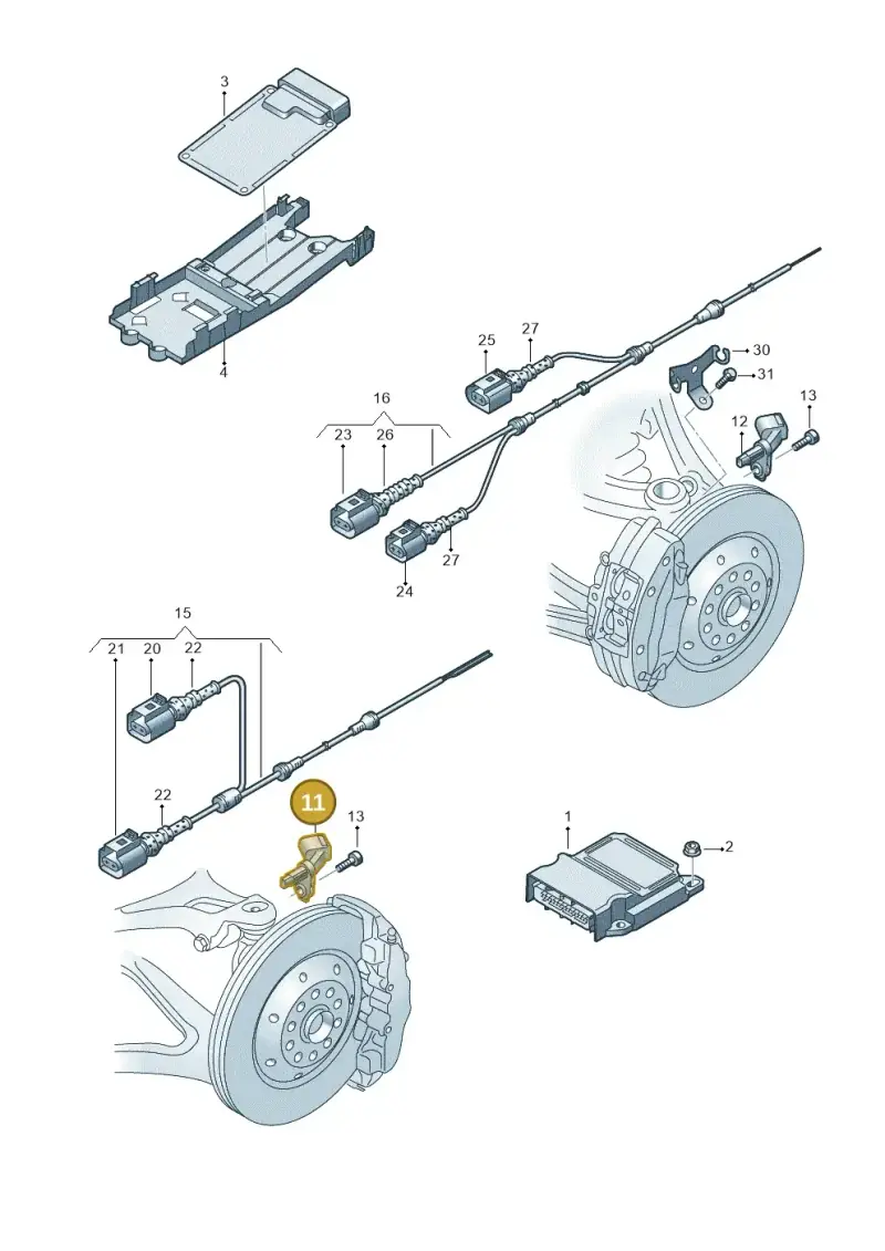 4E0927803F — Audi R8 Spyder (2015-2024) diagram 872927000, position 11