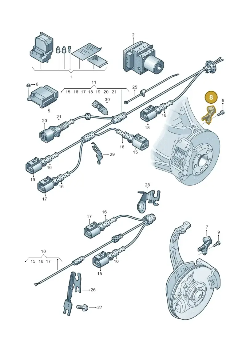 4E0927804F — Audi RS6 Avant (2013-2018) diagram 711927000, position 8