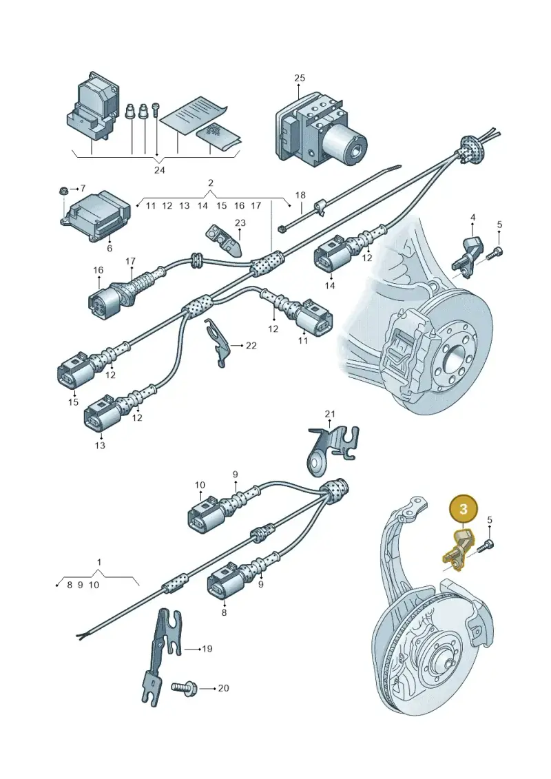 4E0927804F — Audi A7 Sportback (2014-2018) diagram 788927000, position 3