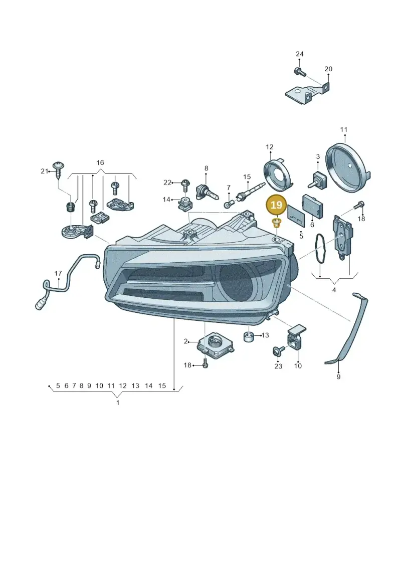 4E0941041 — Audi TTRS Coupe (2016-2023) diagram 850941000, position 19