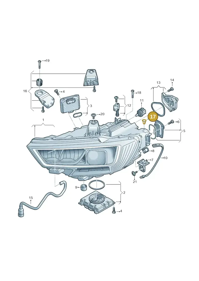 4E0941041 — Audi RS3 Limousine (2017-2020) diagram 890941050, position 17
