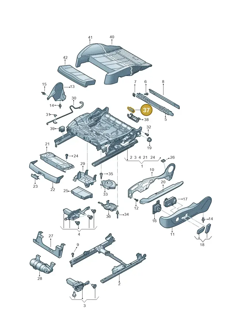 4E0947415A — Audi RS6 Avant (2019-) diagram 435881100, position 37