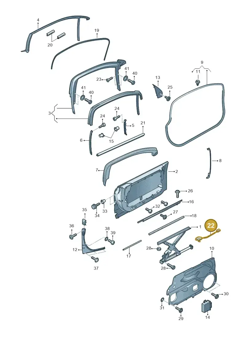 4E0953236A — Audi A8/S8/qu. lang    08> (2007-) diagram 291837350, position 22