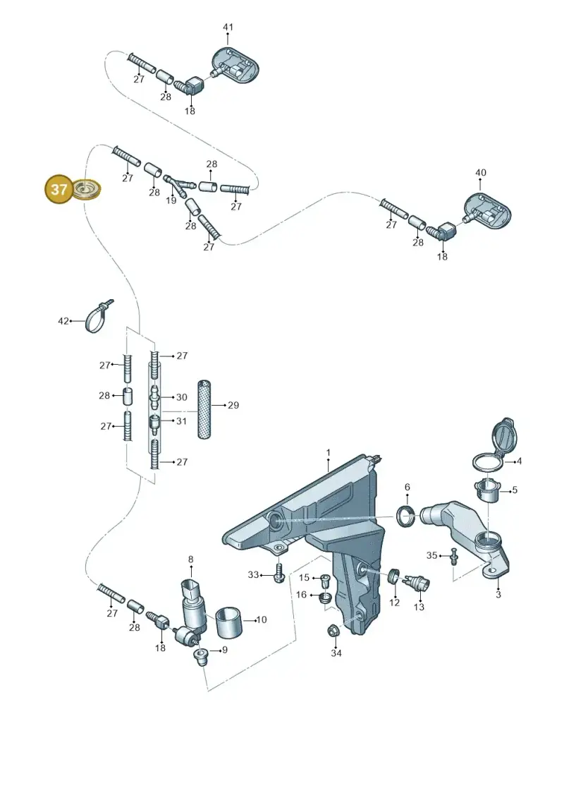 4E0955998 — Audi RS6 Avant (2019-) diagram 435955100, position 37