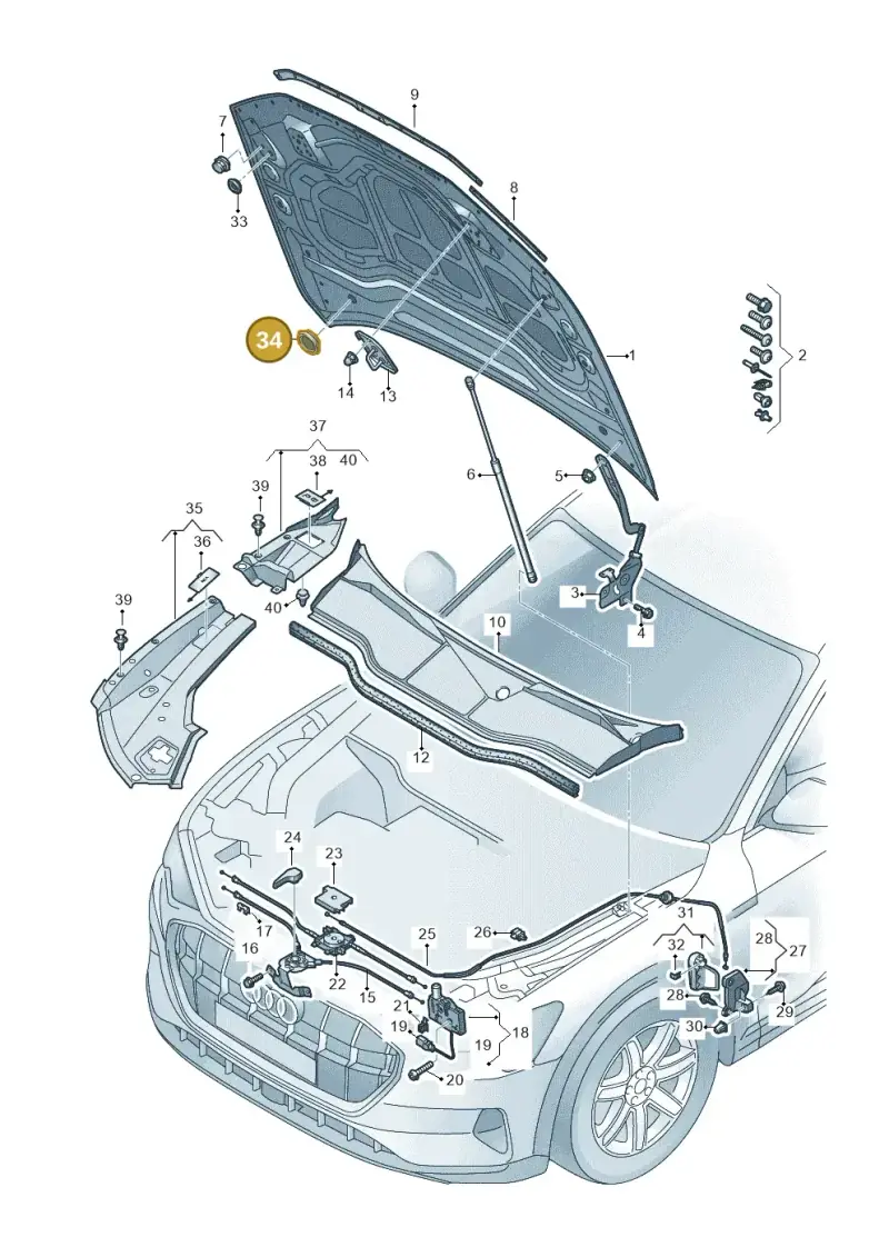 4E0955998 — Audi Q8 e-tron (2018-2020) diagram 586823000, position 34