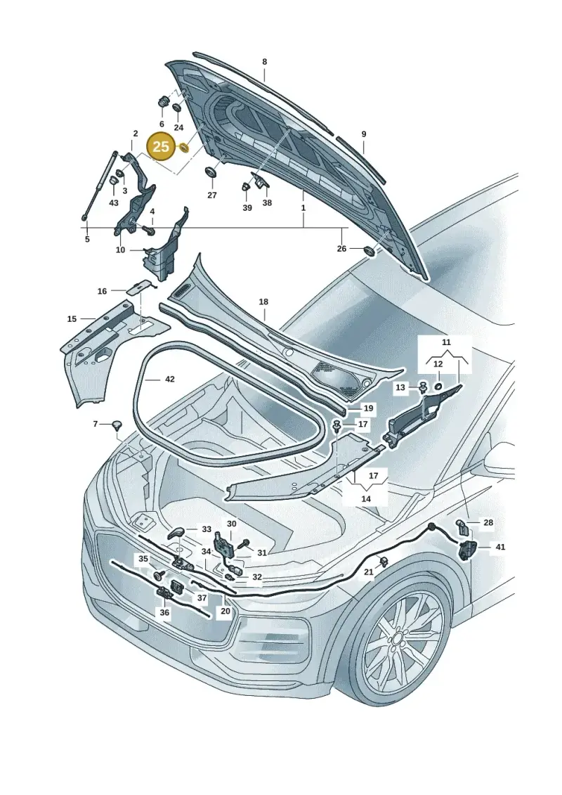 4E0955998 — Audi Q6 e-tron (2023-) diagram f5s823000, position 25