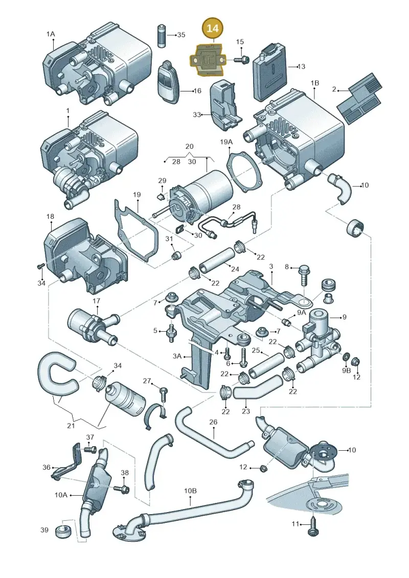 4E0963213 — Audi A8/S8/qu. lang    08> (2007-) diagram 291261460, position 14