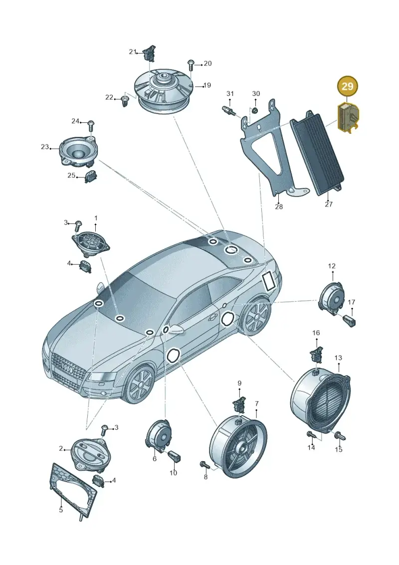 4E0971636 — Audi RS5 Coupe (2010-2015) diagram 620035350, position 29