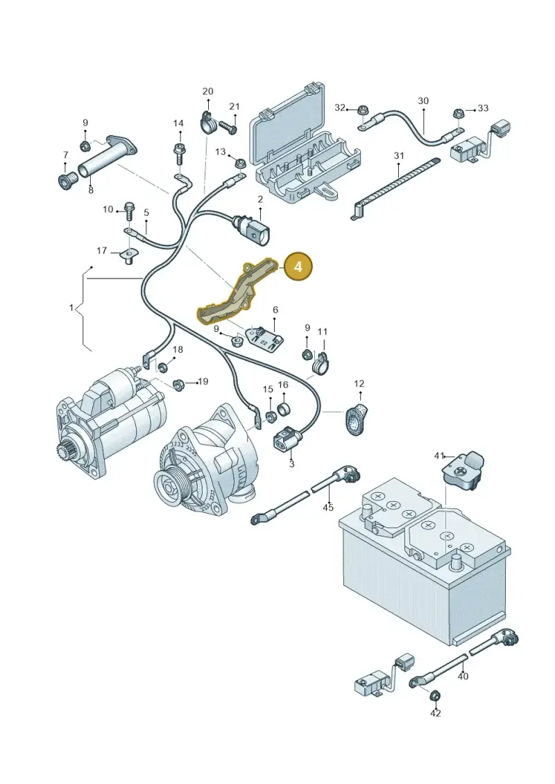 4E0971815 — Audi A8/S8/qu. lang    08> (2007-) diagram 291972050, position 4