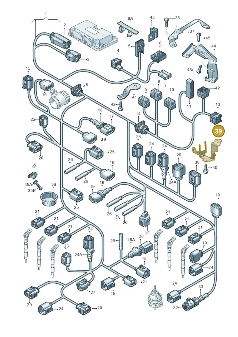 4E0971845AL — Audi A6 2.7 TDI (2008-2011) diagram 448971400, position 39