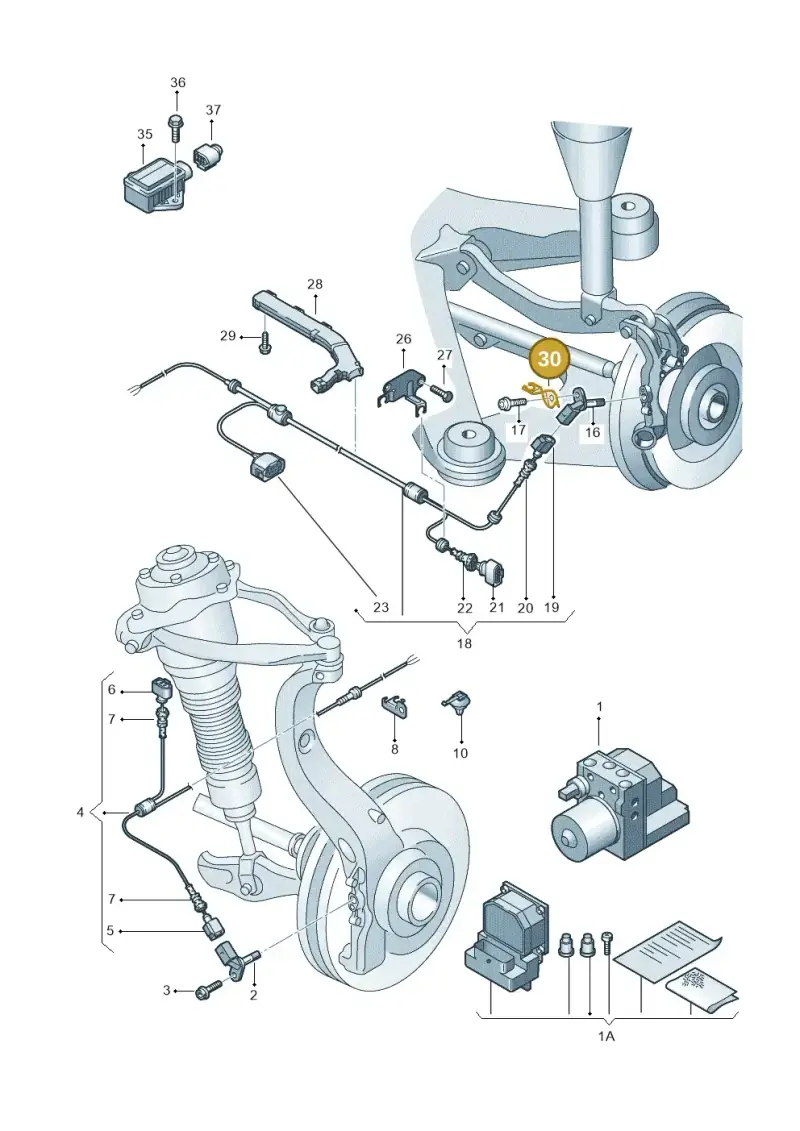 4E0971845AR — Audi A8/S8/qu. lang (2003-2007) diagram 291927000, position 30