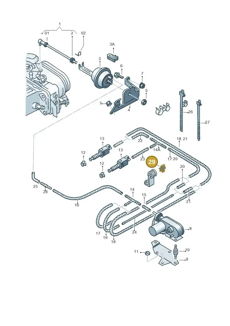 4E0971847 — Audi A4/Avant F8D-W-> (1997-1998) diagram 114907100, position 29