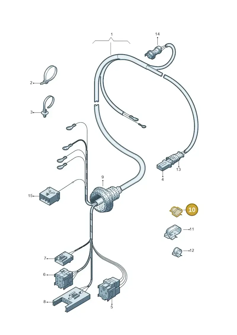 4E0971847 — Volkswagen PASSAT/4MOTION/W8 (2002-2005) diagram 156972080, position 10