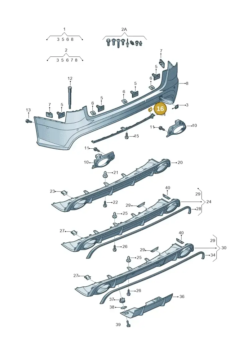 4E0971847 — Audi RS6 Avant (2013-2018) diagram 758807600, position 16